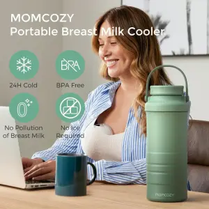 Momcozy 22oz Portable Breast Milk Cooler for Outdoor, Life Saver Travel Breastmilk Chiller