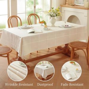 Zobesta Linen Table Cloth Rectangle Tables 60 x 120 Inch